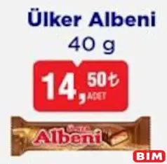 ÜLKER ALBENİ ÇİKOLATA 40 G